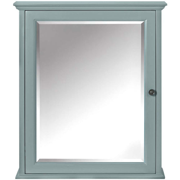 Hamilton 23-3/4 in. W x 27 in. H x 8 in. D Framed Surface-Mount Bathroom Medicine Cabinet in Sea Glass