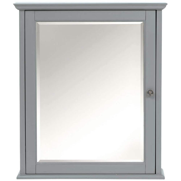 Hamilton 24 in. W x 27 in. H Wall Mirror Cabinet in Grey