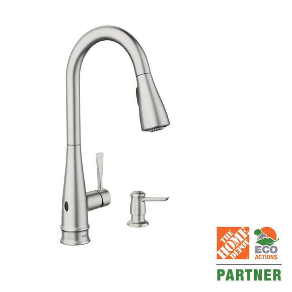 Birchfield Touchless Single-Handle Pull-Down Sprayer Kitchen Faucet in Spot Resist Stainless