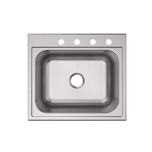 Parkway 25 in. Drop-in Single Bowl 20-Gauge Stainless Steel Kitchen Sink Only