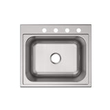 Parkway 25 in. Drop-in Single Bowl 20-Gauge Stainless Steel Kitchen Sink Only