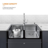 Glacier Bay Bratten 33 in. Drop-In 50/50 Double Bowl 18 Gauge Stainless Steel Kitchen Sink with Accessories