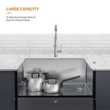 Tight Radius 31 in. Undermount Single Bowl 18 Gauge Stainless Steel Kitchen Sink with Accessories