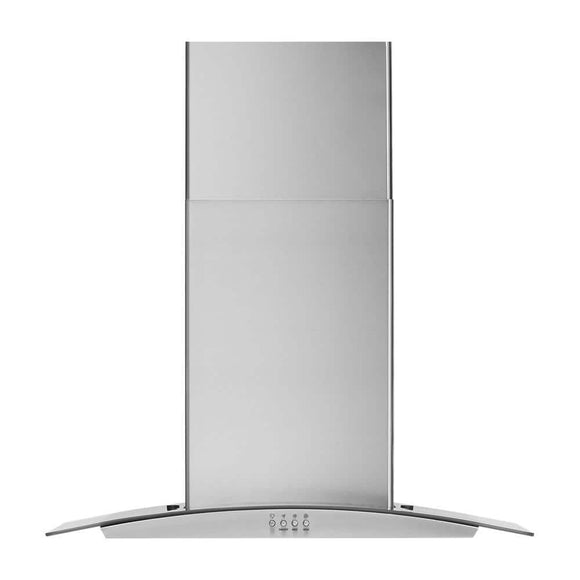 30 in. 400 CFM Curved Glass Wall-Mount Canopy Range Hood with light in Stainless Steel