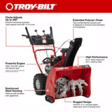 Troy-Bilt Storm 26 in. 208 cc Two- Stage Gas Snow Blower with Electric Start Self Propelled