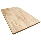 5 ft. L x 30 in. D Unfinished Birch Solid Wood Butcher Block Desktop Countertop With Eased Edge