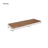 5 ft. L x 30 in. D Unfinished Birch Solid Wood Butcher Block Desktop Countertop With Eased Edge