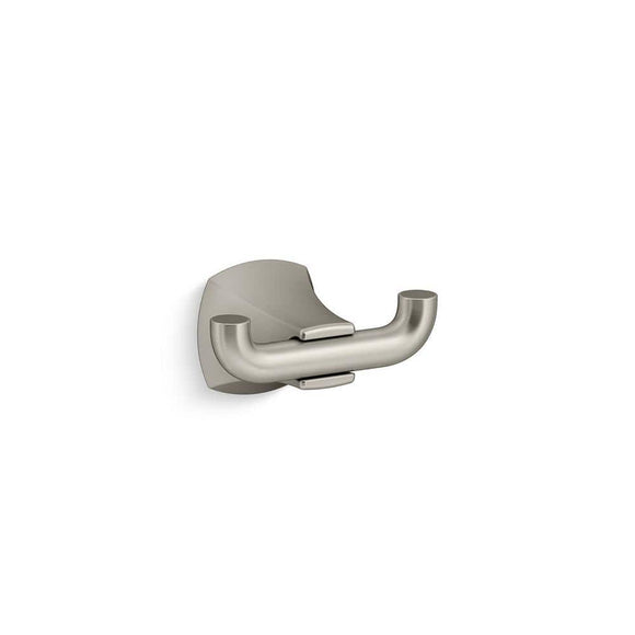 KOHLER Rubicon Single Hook Robe Hook in Vibrant Brushed Nickel