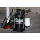 1/3 HP Cast Iron Submersible Sump Pump with Vertical Float Switch