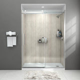 Passage Left Hand Drain 32 in. x 60 in. Single Threshold Shower Base in White