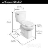 Reliant 2-Piece 1.28 GPF Single Flush Round Toilet with Slow Close Seat in White