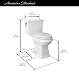 Lexington Tall Height 2-Piece 1.28 GPF Single Flush Elongated Toilet with Slow Close Seat in White