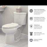 Reliant 2-piece 1.28 GPF Single Flush Elongated Toilet in White Seat Included