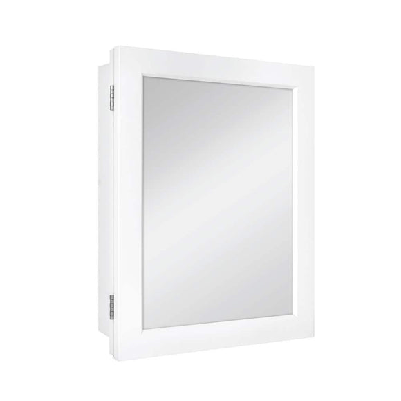 Glacier Bay 15-1/4 in. W x 19-3/8 in. H Rectangular Framed Recessed or Surface-Mount Bathroom Medicine Cabinet with Mirror, White