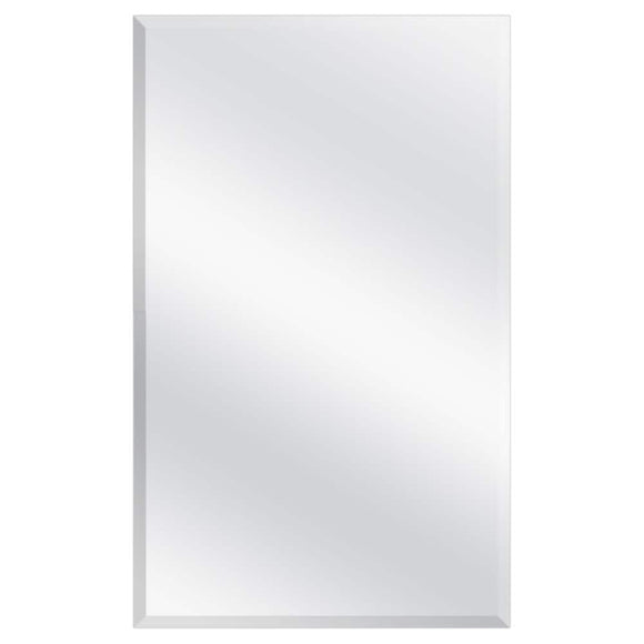 16 in. W x 26 in. H White Frameless Recessed/Surface Mount Bathroom Medicine Cabinet with Mirror