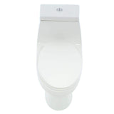 1-piece 1.1 GPF/1.6 GPF High Efficiency Dual Flush Elongated Toilet in White Slow-Close, Seat Included