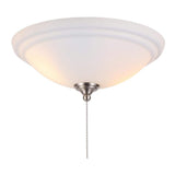 Hampton Bay 2-Light White Glass Bowl Ceiling Fan LED Light Kit