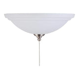 Hampton Bay 2-Light White Glass Bowl Ceiling Fan LED Light Kit