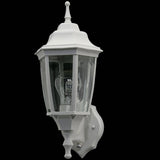 14.5 in. White Dusk to Dawn Decorative Outdoor Wall Lantern