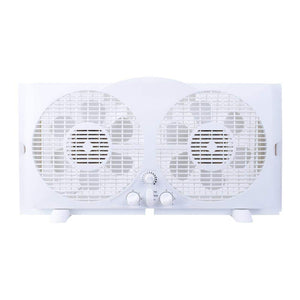 "HB 9"" WHITE TWIN WINDOW FAN"