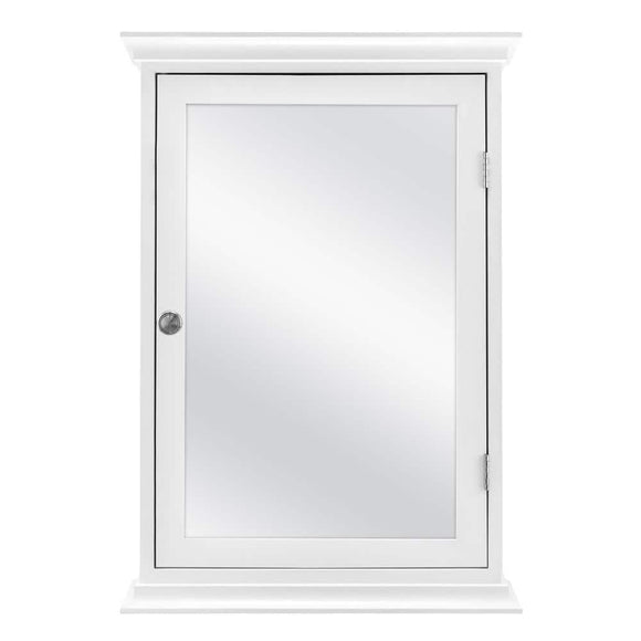 19.8 in. x 28.2 in. Fog Free Surface Mount Medicine Cabinet in White with Mirror