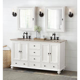 Newport 24 in. W x 28 in. H Framed Bathroom Cabinet in Ivory