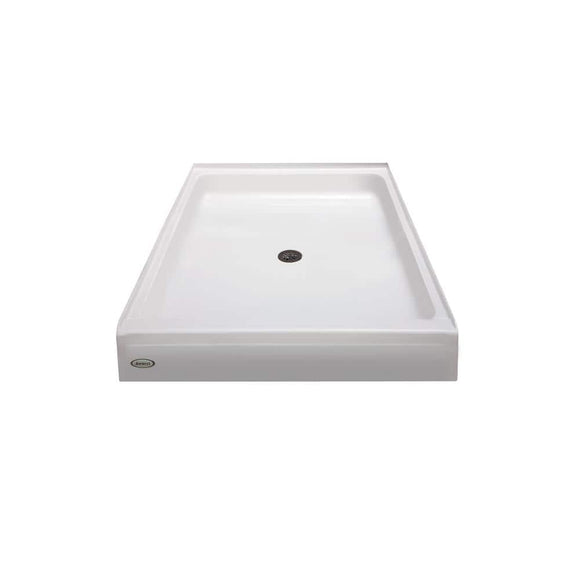 42 in. x 48 in. Center Drain 6 in. Shower Base in White