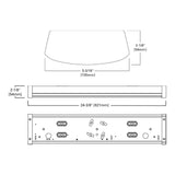 2 ft. 2100 Lumens Integrated LED Dimmable White Wraparound Light, 4000K