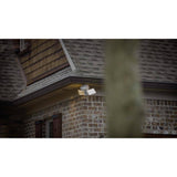 2000 Lumens Integrated LED Motion Sensor Wired Edge Lit White Outdoor Security Flood Light with Video Wi-Fi Connected