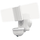 2000 Lumens Integrated LED Motion Sensor Wired Edge Lit White Outdoor Security Flood Light with Video Wi-Fi Connected