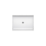 STORE+ 48 in. x 34 in. Single-Threshold Shower Base with Center Drain in White