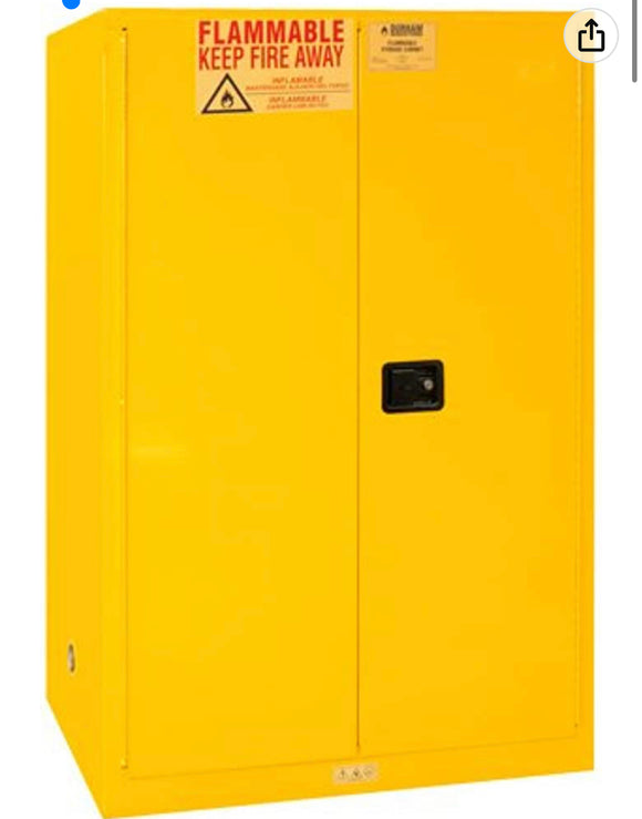 Durham Mfg - Cabinets, Durham Manual Door Safety Cabinets, Dur-M90, W X D X H: 43 X 34 X 65, Capacity: 90 Gallon, Unit Weight: 355#, Number Of Shelves Incl: 2, 1090-M-50
