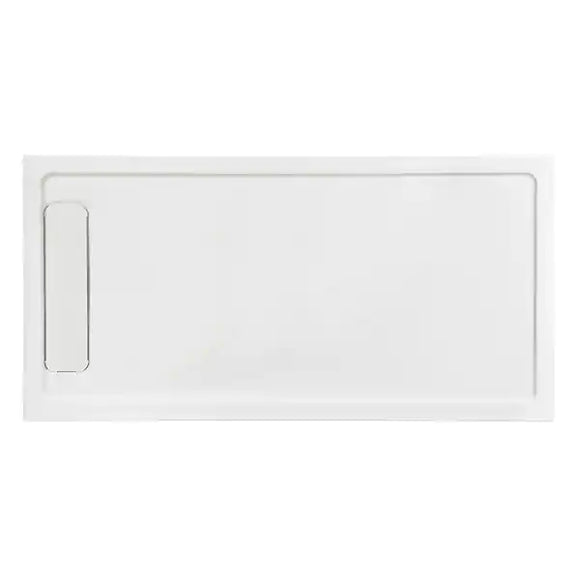 36 in. W x 72 in. L Alcove Shower Pan Base with Reversible Drain in White